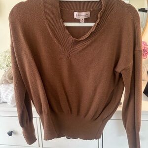 Philosophy Brown Knit Pullover